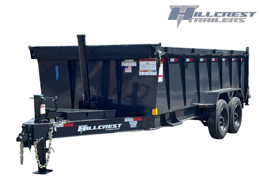 16' Dump Trailer BP 40" Side Walls - Telescopic lift - 8k Axles - Hydraulic Jack - DT3 Professional/Dump Trailers - Stryker Dealership Group