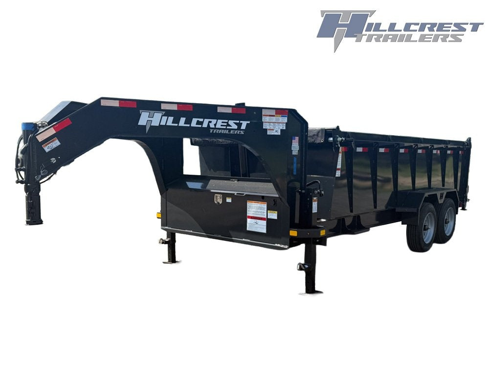 16' Dump Trailer GN 40" Side Walls - Telescopic lift - 8k Axles - Gooseneck Dump/Dump Trailers - Stryker Dealership Group