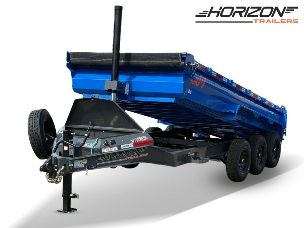 16' Horizon HZ7 Bumper Pull Dump Trailer 24" Side Walls - (3) 7K Axles - Bumper Pull Dump - Dump Trailers - Stryker Dealership Group