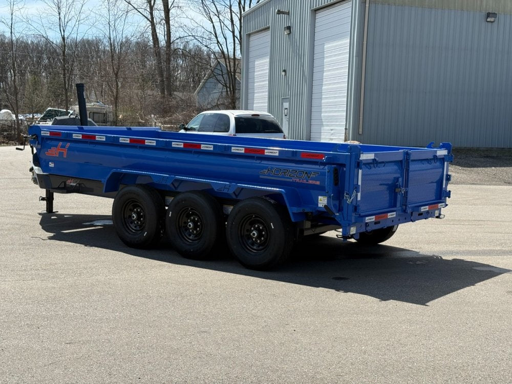 16' Horizon HZ7 Bumper Pull Dump Trailer 24" Side Walls - (3) 7K Axles - Bumper Pull Dump - Dump Trailers - Stryker Dealership Group