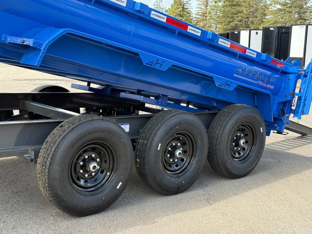 16' Horizon HZ7 Bumper Pull Dump Trailer 24" Side Walls - (3) 7K Axles - Bumper Pull Dump - Dump Trailers - Stryker Dealership Group