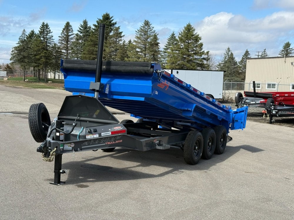 16' Horizon HZ7 Bumper Pull Dump Trailer 24" Side Walls - (3) 7K Axles - Bumper Pull Dump - Dump Trailers - Stryker Dealership Group