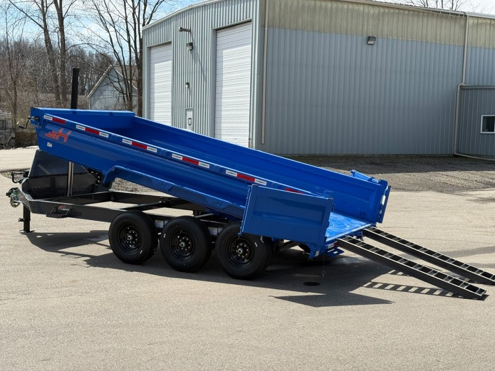16' Horizon HZ7 Bumper Pull Dump Trailer 24" Side Walls - (3) 7K Axles - Bumper Pull Dump - Dump Trailers - Stryker Dealership Group