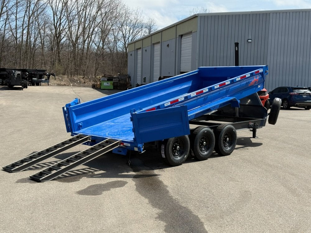 16' Horizon HZ7 Bumper Pull Dump Trailer 24" Side Walls - (3) 7K Axles - Bumper Pull Dump - Dump Trailers - Stryker Dealership Group