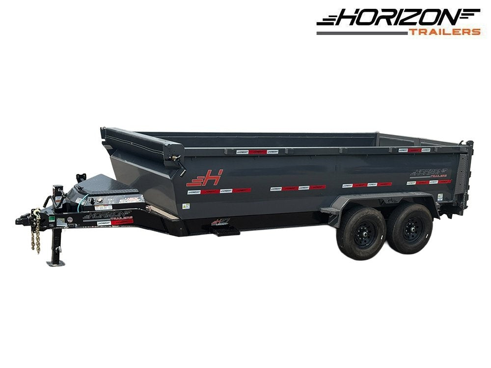 16' HZ7 Dump 36" Sides - 7K Axles - 620 Scissor - 14 ply Tires - 2 Speed Jack - Dump Trailers/Dump Trailers - Stryker Dealership Group