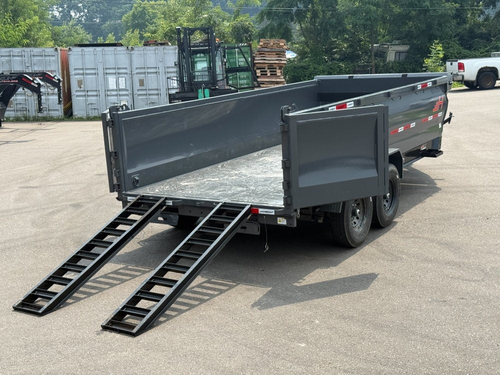 16' HZ7 Dump 36" Sides - 7K Axles - 620 Scissor - 14 ply Tires - 2 Speed Jack - Dump Trailers/Dump Trailers - Stryker Dealership Group