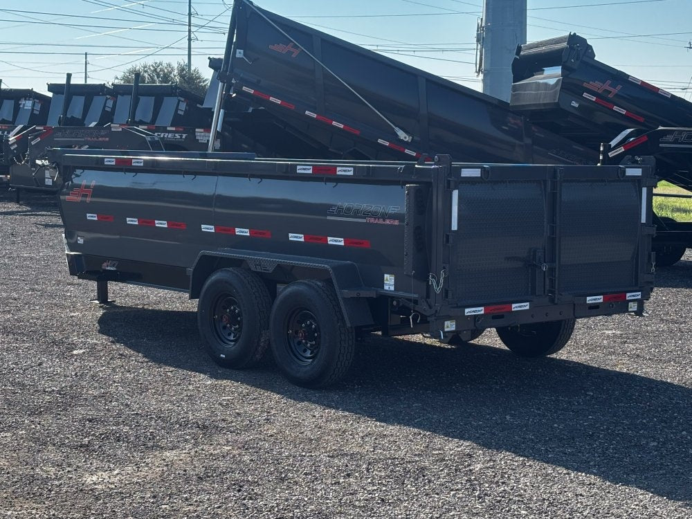 16' HZ7 Dump 36" Sides - 8K Axles - 620 Scissor - 14 ply Tires - 2 Speed Jack - DT3 Professional/Dump Trailers - Stryker Dealership Group