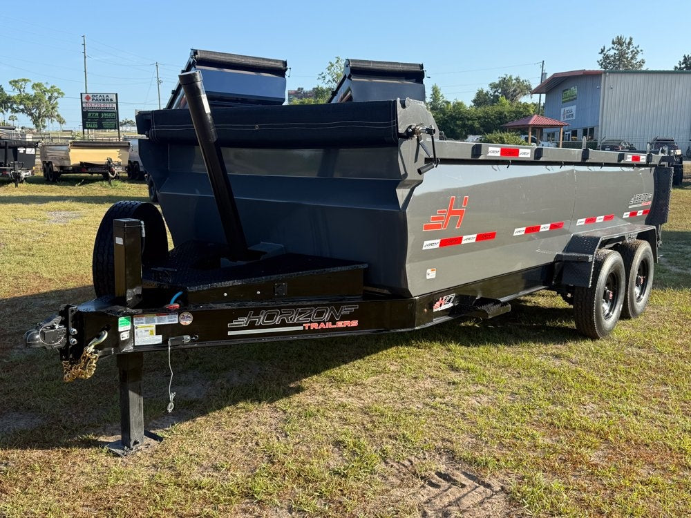 16' HZ7 Dump 36" Sides - 8K Axles - Telescopic - 14 ply Tires - 2 Speed Jack - Dump Trailers - Stryker Dealership Group