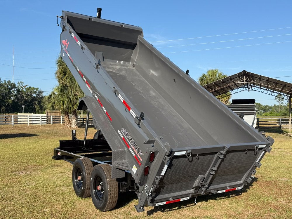 16' HZ7 Dump 36" Sides - 8K Axles - Telescopic - 14 ply Tires - 2 Speed Jack - Dump Trailers - Stryker Dealership Group