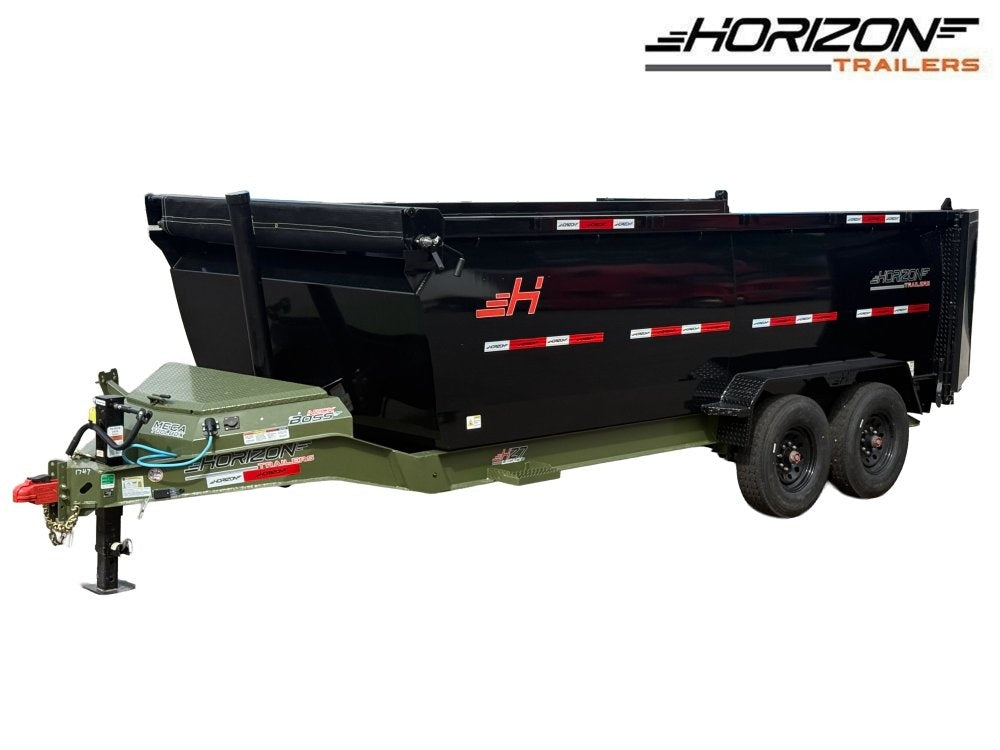 16' HZ7 Dump 48" Sides - 8K Axles - 12 Ton Telescopic Lift - 14 Ply Tires, 2 Speed Jack - Dump Trailers/Dump Trailers - Stryker Dealership Group