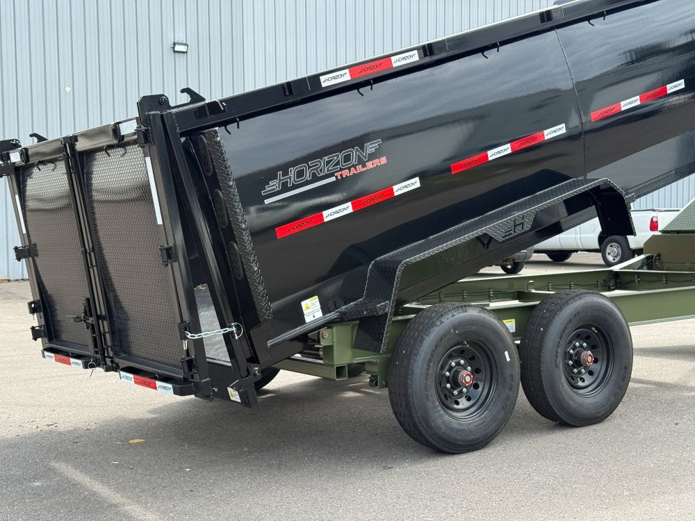 16' HZ7 Dump 48" Sides - 8K Axles - 12 Ton Telescopic Lift - 14 Ply Tires, 2 Speed Jack - Dump Trailers/Dump Trailers - Stryker Dealership Group