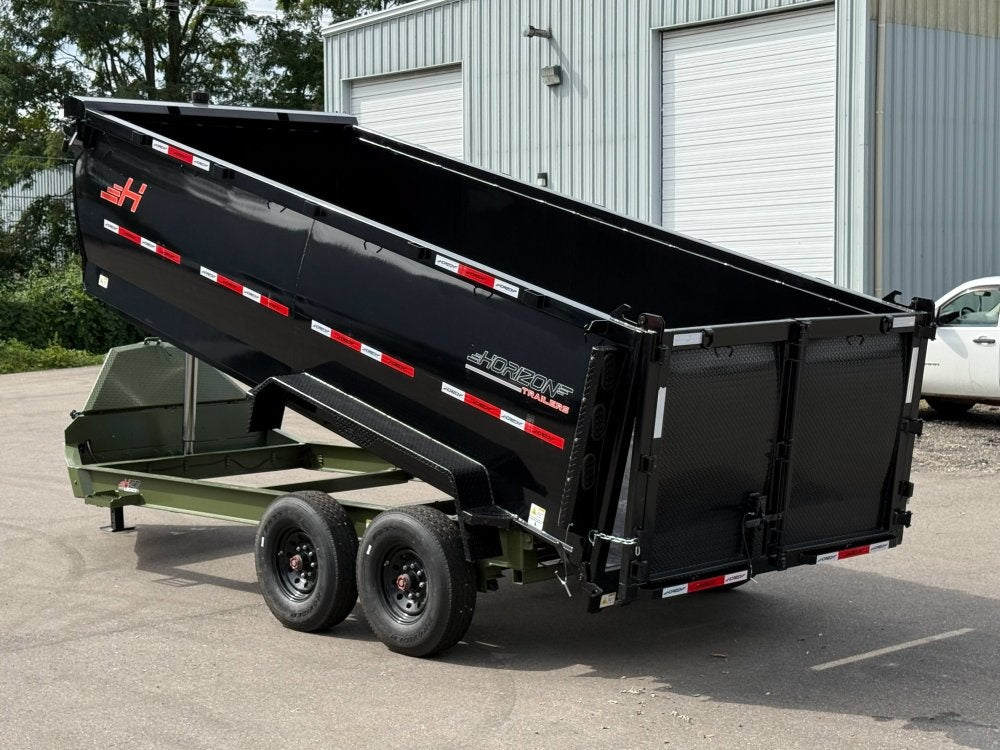 16' HZ7 Dump 48" Sides - 8K Axles - 12 Ton Telescopic Lift - 14 Ply Tires, 2 Speed Jack - Dump Trailers/Dump Trailers - Stryker Dealership Group
