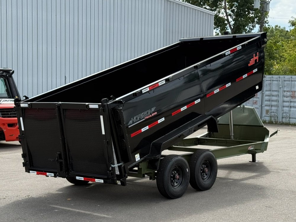 16' HZ7 Dump 48" Sides - 8K Axles - 12 Ton Telescopic Lift - 14 Ply Tires, 2 Speed Jack - DT3 Professional/Dump Trailers - Stryker Dealership Group