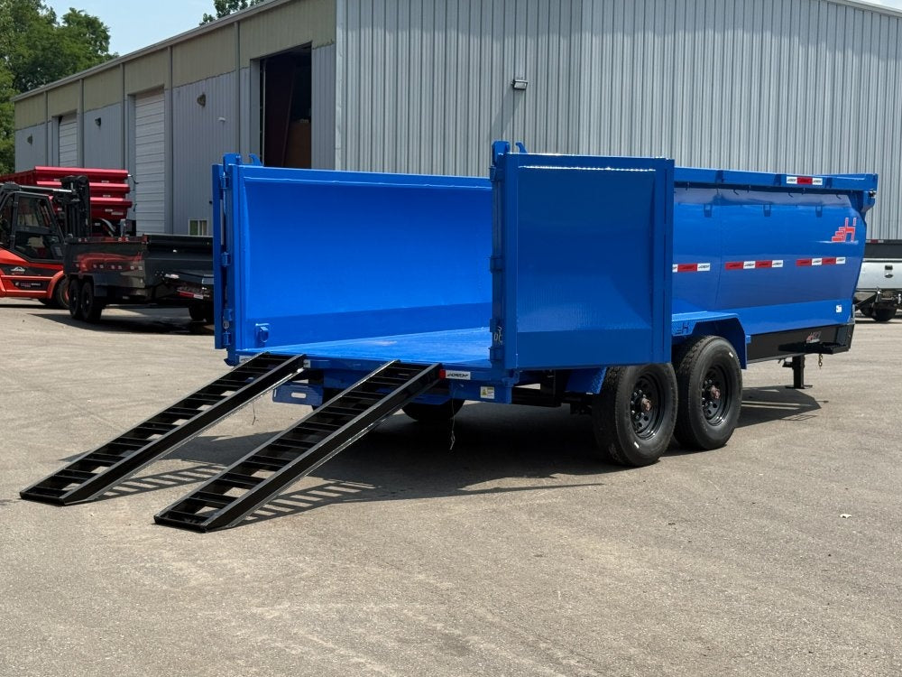 16' HZ7 Dump 48" Sides - 8K Axles - 12 Ton Telescopic Lift - 14 Ply Tires, 2 Speed Jack - DT3 Professional/Dump Trailers - Stryker Dealership Group