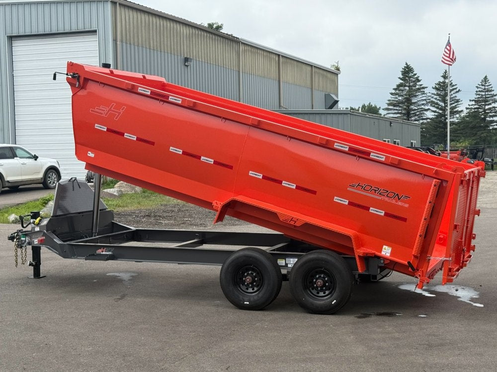 16' HZ7 Dump 48" Sides - 8K Axles - 12 Ton Telescopic Lift - 14 Ply Tires, 2 Speed Jack - Bumper Pull Dump/Dump Trailers - Stryker Dealership Group