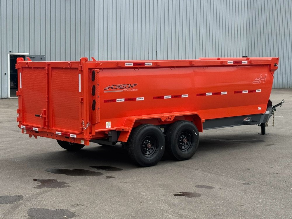 16' HZ7 Dump 48" Sides - 8K Axles - 12 Ton Telescopic Lift - 14 Ply Tires, 2 Speed Jack - Dump Trailers/Dump Trailers - Stryker Dealership Group