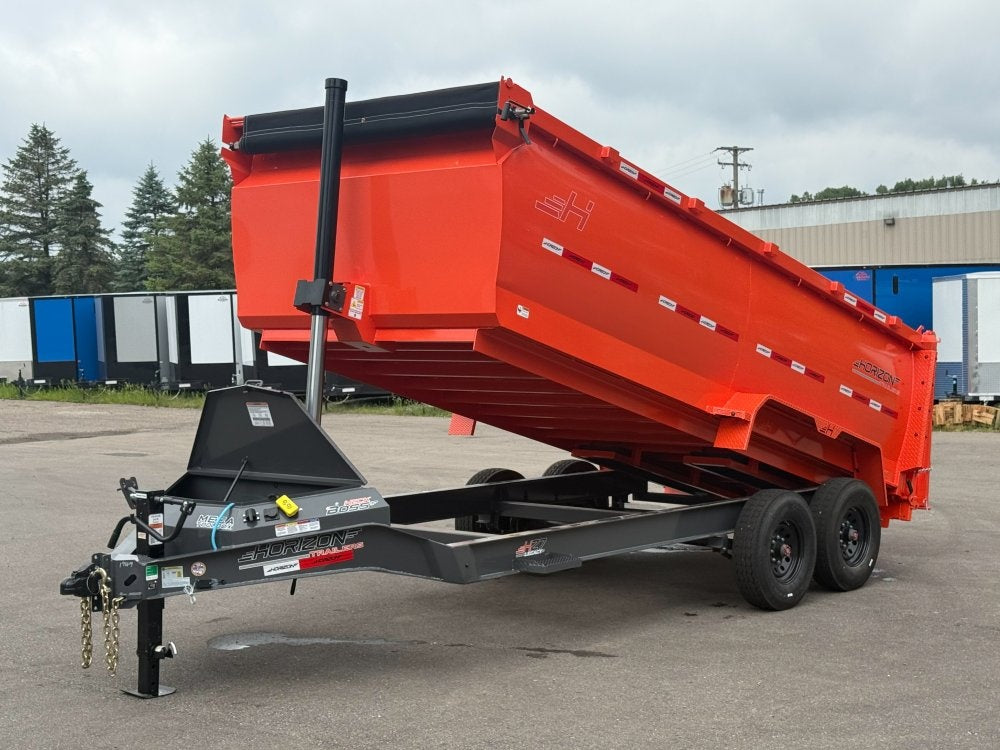 16' HZ7 Dump 48" Sides - 8K Axles - 12 Ton Telescopic Lift - 14 Ply Tires, 2 Speed Jack - DT3 Professional/Dump Trailers - Stryker Dealership Group