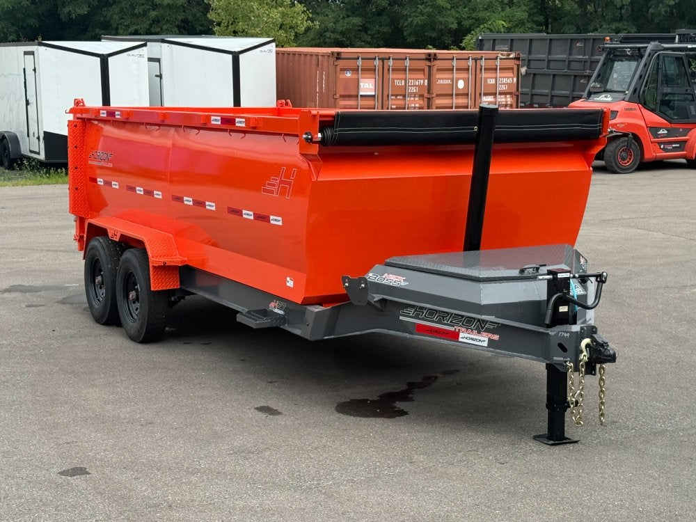 16' HZ7 Dump 48" Sides - 8K Axles - 12 Ton Telescopic Lift - 14 Ply Tires, 2 Speed Jack - Bumper Pull Dump/Dump Trailers - Stryker Dealership Group
