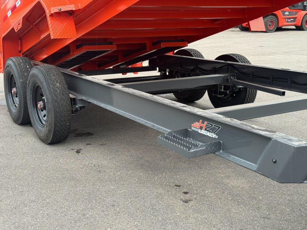 16' HZ7 Dump 48" Sides - 8K Axles - 12 Ton Telescopic Lift - 14 Ply Tires, 2 Speed Jack - Bumper Pull Dump/Dump Trailers - Stryker Dealership Group