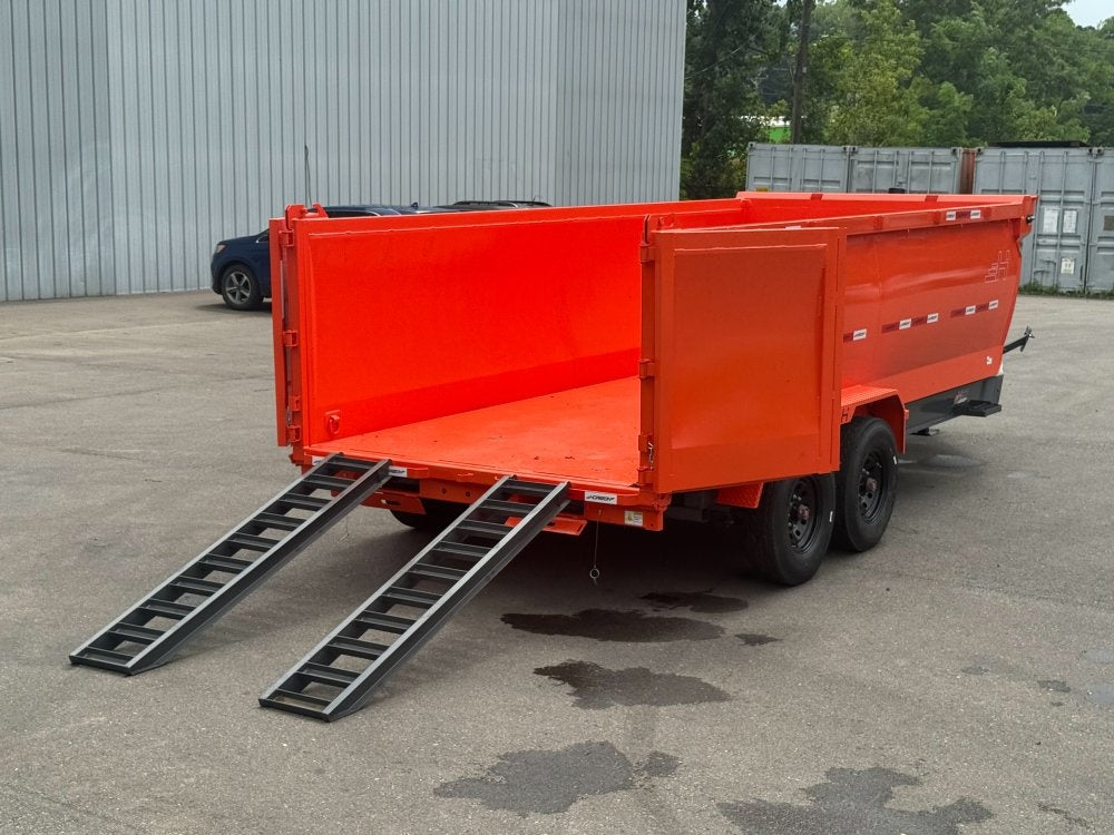 16' HZ7 Dump 48" Sides - 8K Axles - 12 Ton Telescopic Lift - 14 Ply Tires, 2 Speed Jack - DT3 Professional/Dump Trailers - Stryker Dealership Group