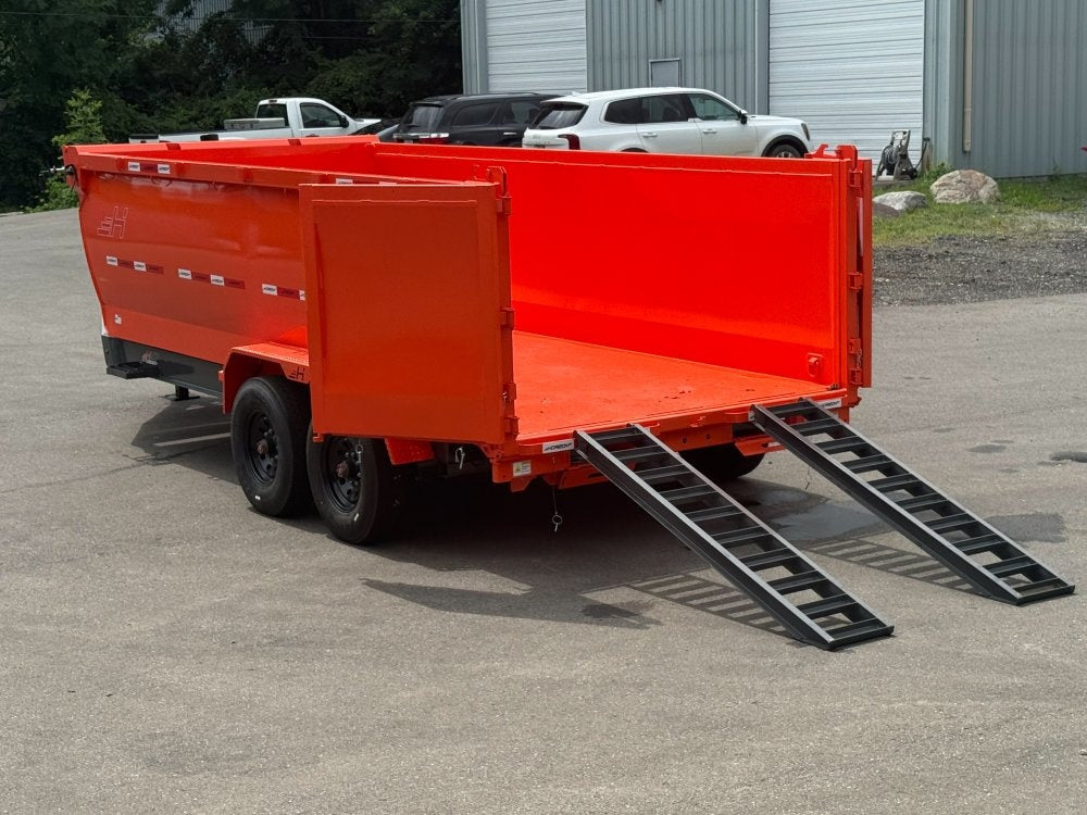 16' HZ7 Dump 48" Sides - 8K Axles - 12 Ton Telescopic Lift - 14 Ply Tires, 2 Speed Jack - Bumper Pull Dump/Dump Trailers - Stryker Dealership Group