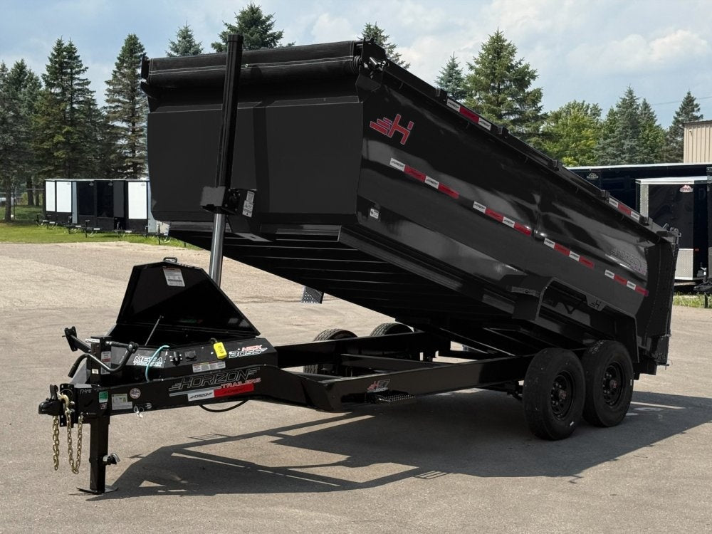 16' HZ7 Dump 48" Sides - 8K Axles - 12 Ton Telescopic Lift - 14 Ply Tires, 2 Speed Jack - Dump Trailers/Dump Trailers - Stryker Dealership Group
