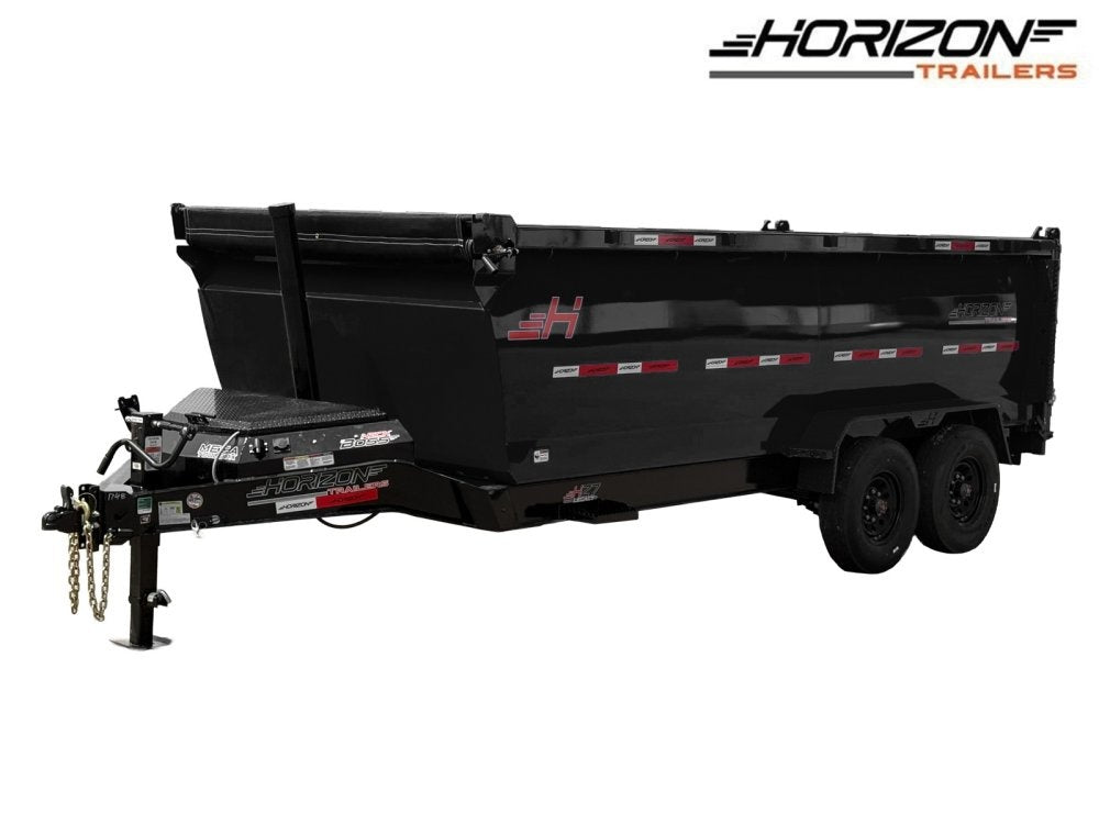 16' HZ7 Dump 48" Sides - 8K Axles - 12 Ton Telescopic Lift - 14 Ply Tires, 2 Speed Jack - DT3 Professional/Dump Trailers - Stryker Dealership Group