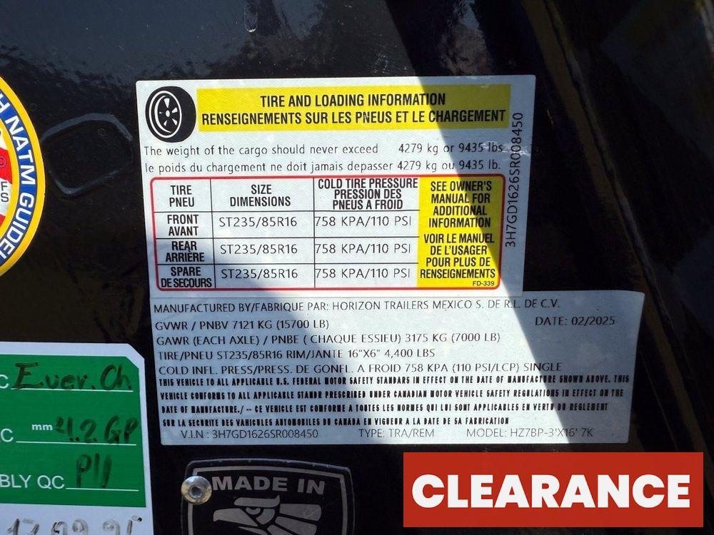 16' HZ7 GN Dump 36" Sides - 7K Axles - 620 Scissor Lift - 14 Ply Tires, 2 Speed Jackk - Gooseneck Dump - Dump Trailers - Stryker Dealership Group
