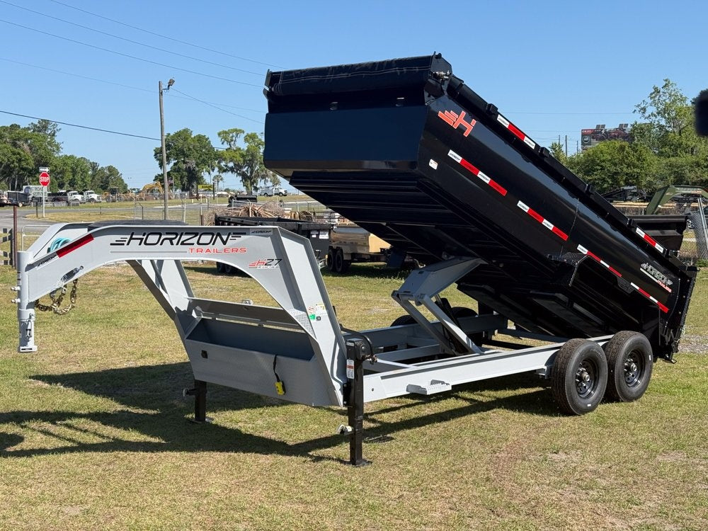 16' HZ7 GN Dump 36" Sides - 7K Axles - 620 Scissor Lift - 14 Ply Tires, 2 Speed Jackk - Dump Trailers - Stryker Dealership Group