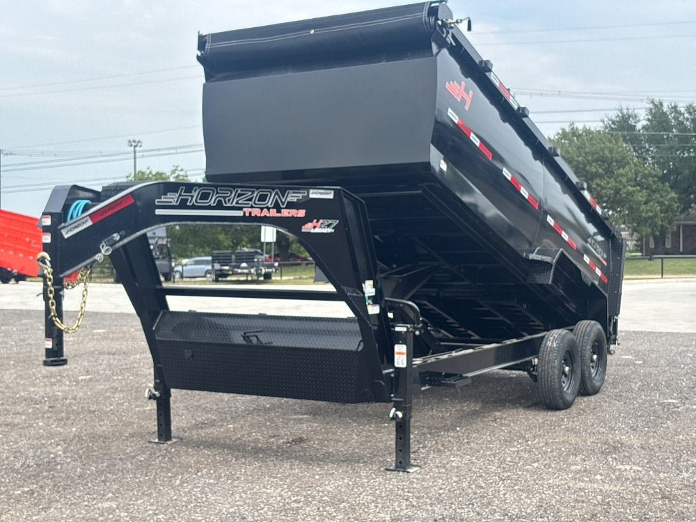 16' HZ7 GN Dump 48" Sides - 7K Axles - Gooseneck Dump/Dump Trailers - Stryker Dealership Group