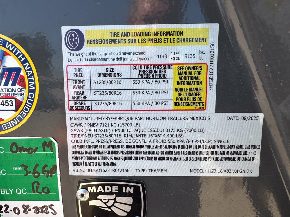 16' HZ7 GN Dump 48" Sides - 7K Axles - Dump Trailers/Dump Trailers - Stryker Dealership Group