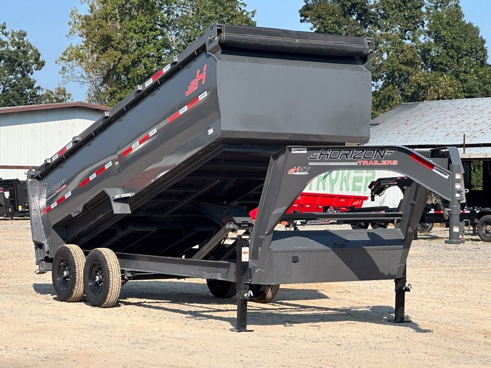 16' HZ7 GN Dump 48" Sides - 7K Axles - DT3 Professional/Dump Trailers - Stryker Dealership Group
