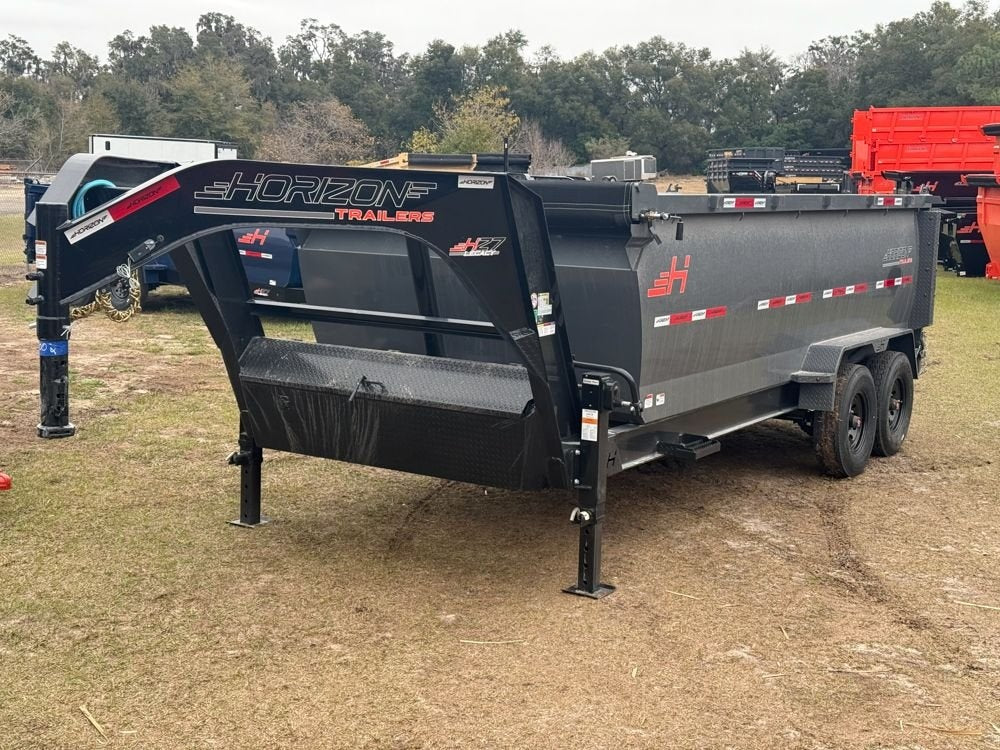 16' HZ7 GN Dump 48" Sides - 8K Axles - 12 Ton Telescopic Lift - 14 Ply Tires, 2 Speed Jackk - Dump Trailers - Stryker Dealership Group