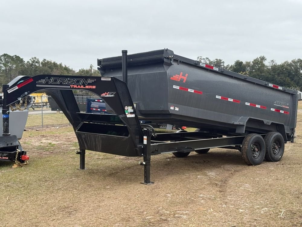 16' HZ7 GN Dump 48" Sides - 8K Axles - 12 Ton Telescopic Lift - 14 Ply Tires, 2 Speed Jackk - Dump Trailers - Stryker Dealership Group