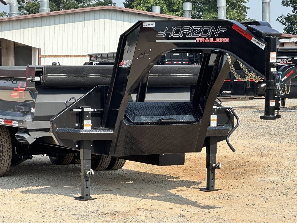 16' HZH GN Dump Trailer w/ 2' Walls (2) 12k Axles, 3-Way Door, Tarp - DT4 Heavy Duty - Stryker Dealership Group