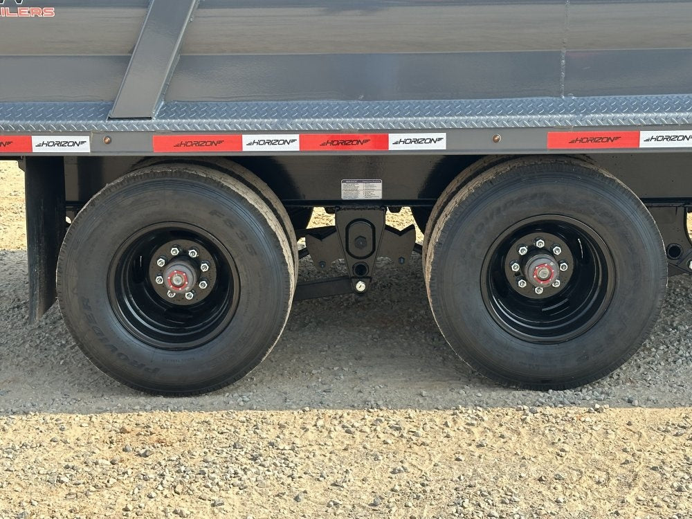 16' HZH GN Dump Trailer w/ 2' Walls (2) 12k Axles, 3-Way Door, Tarp - DT4 Heavy Duty - Stryker Dealership Group