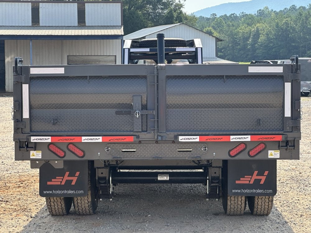 16' HZH GN Dump Trailer w/ 2' Walls (2) 12k Axles, 3-Way Door, Tarp - DT4 Heavy Duty - Stryker Dealership Group