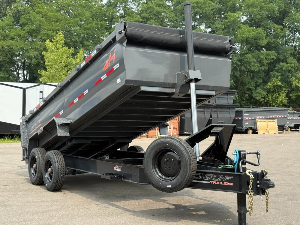 16' HZX BP Dump Trailer 10K Axles 3' High Sides - Bumper Pull Dump/Dump Trailers - Stryker Dealership Group