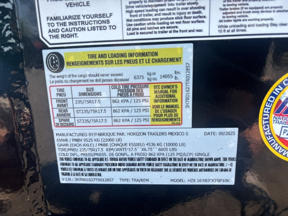 16' HZX BP Dump Trailer 10K Axles 3' High Sides - Dump Trailers/Dump Trailers - Stryker Dealership Group