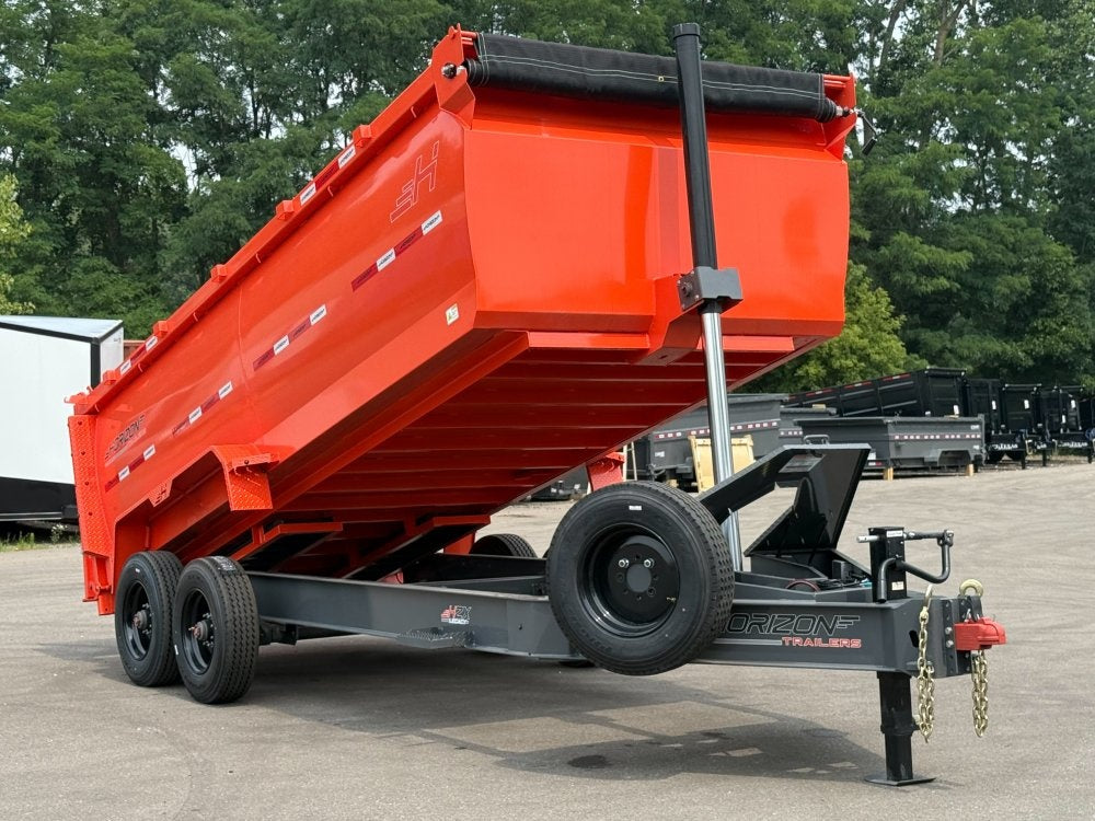 16' HZX BP Dump Trailer 10K Axles 4' High Sides - Bumper Pull Dump/Dump Trailers - Stryker Dealership Group