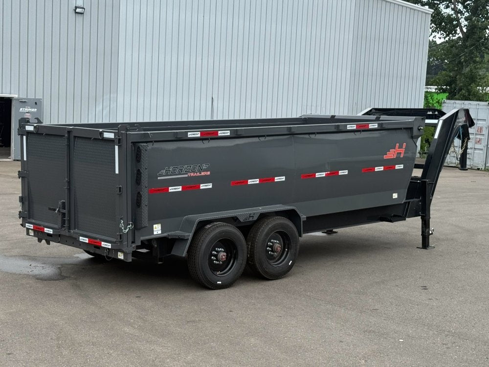 16' HZX GN Dump Trailer 10K Axles 4' High Sides - Gooseneck Dump/Dump Trailers - Stryker Dealership Group