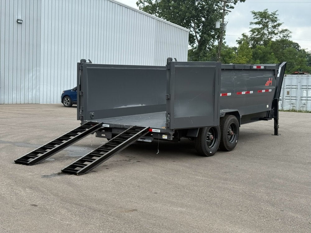 16' HZX GN Dump Trailer 10K Axles 4' High Sides - Gooseneck Dump/Dump Trailers - Stryker Dealership Group