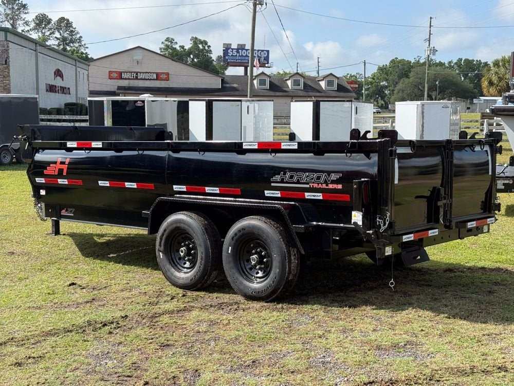 16' LZ7 Dump Trailer 36" Walls - Scissor Lift - 14K GWVR - 14ply Tires - 3 Way Door - Ramps - Dump Trailers - Stryker Dealership Group