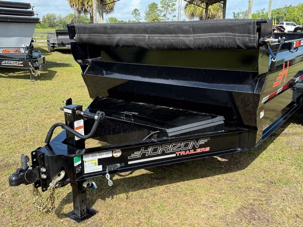 16' LZ7 Dump Trailer 36" Walls - Scissor Lift - 14K GWVR - 14ply Tires - 3 Way Door - Ramps - Dump Trailers - Stryker Dealership Group