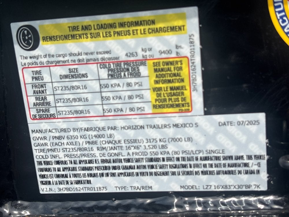 16' LZ7 Dump Trailer 38" Walls - Scissor Lift - 14K GWVR - 14ply Tires - 3 Way Door - Ramps - Dump Trailers/Dump Trailers - Stryker Dealership Group