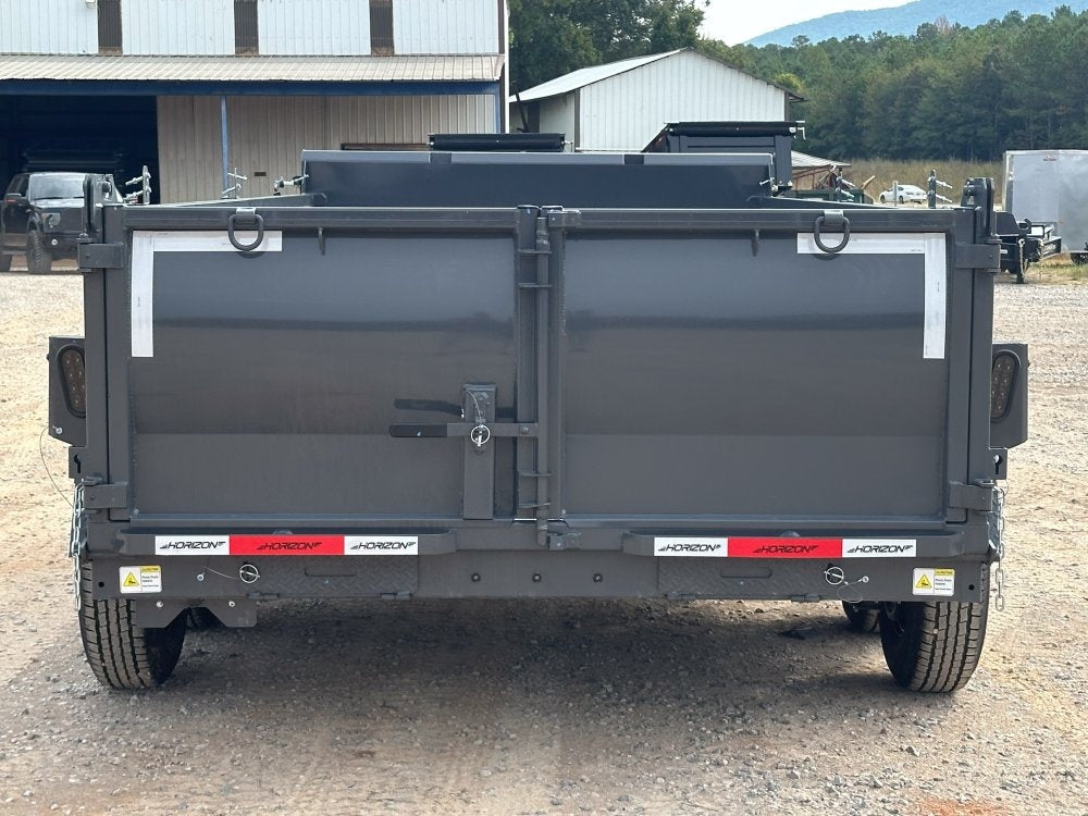 16' LZ7 Dump Trailer 38" Walls - Scissor Lift - 14K GWVR - 14ply Tires - 3 Way Door - Ramps - DT2 Contractor/Dump Trailers - Stryker Dealership Group