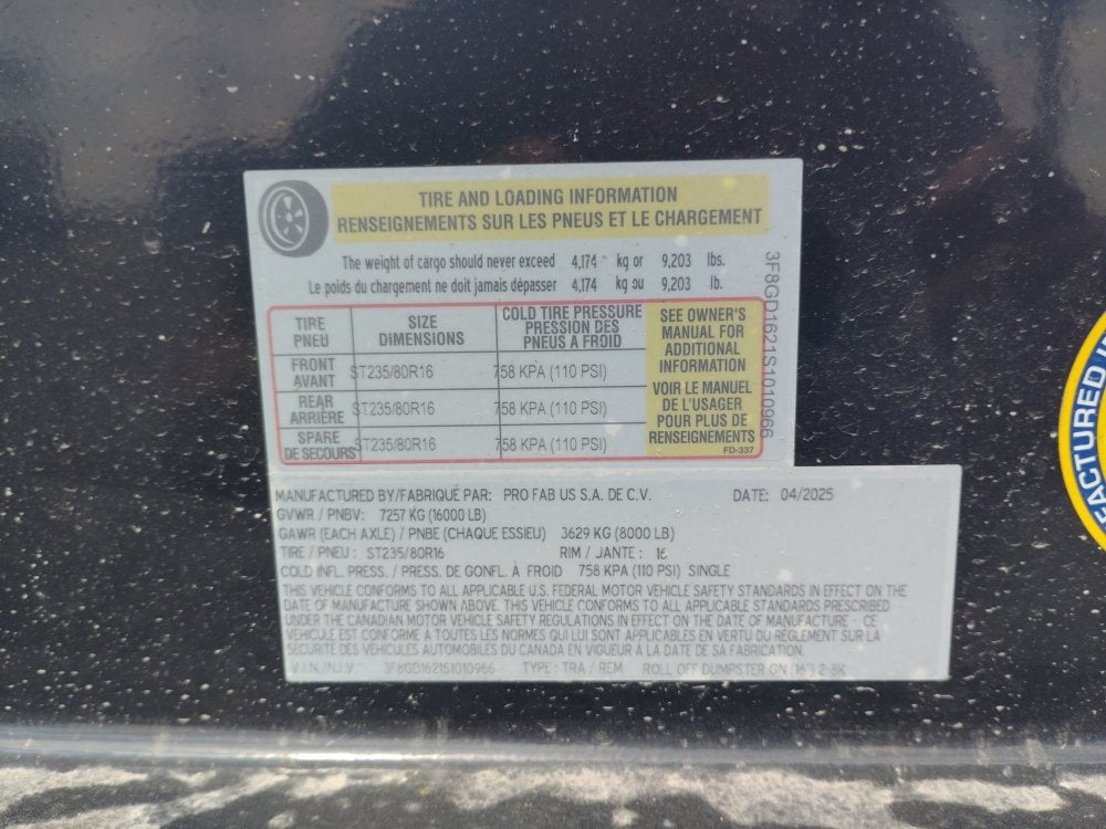16' RKO GN Roll Off Base Trailer (2) 8K Axles, Winch - Roll Off Base Trailer/RO 16' Gooseneck - Stryker Dealership Group