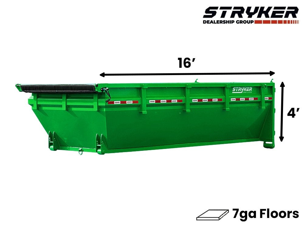 16' Roll Off Bin 4' Walls - RO 16x4 Bin/Roll Off Bin - Stryker Dealership Group
