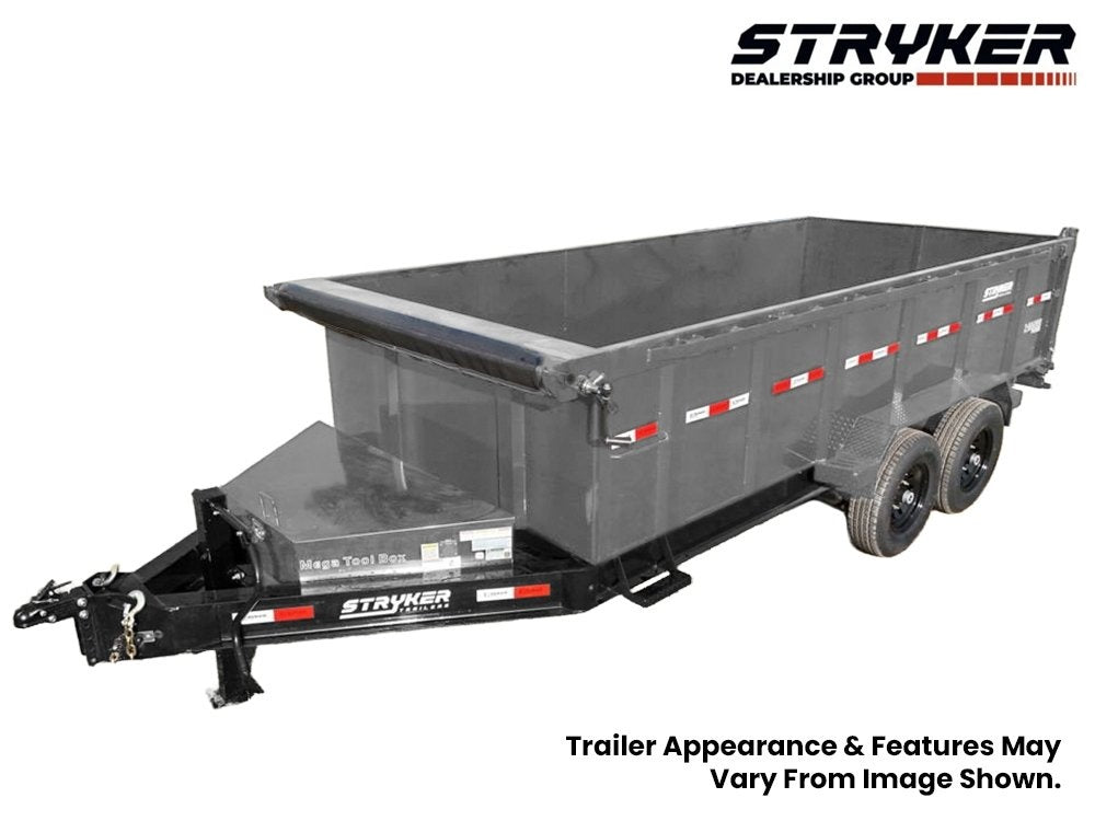 16' SDT Dump Trailer 36" Side Walls - 620 Scissor Lift - 3 Way Gate - Dump Trailers/Dump Trailers - Stryker Dealership Group