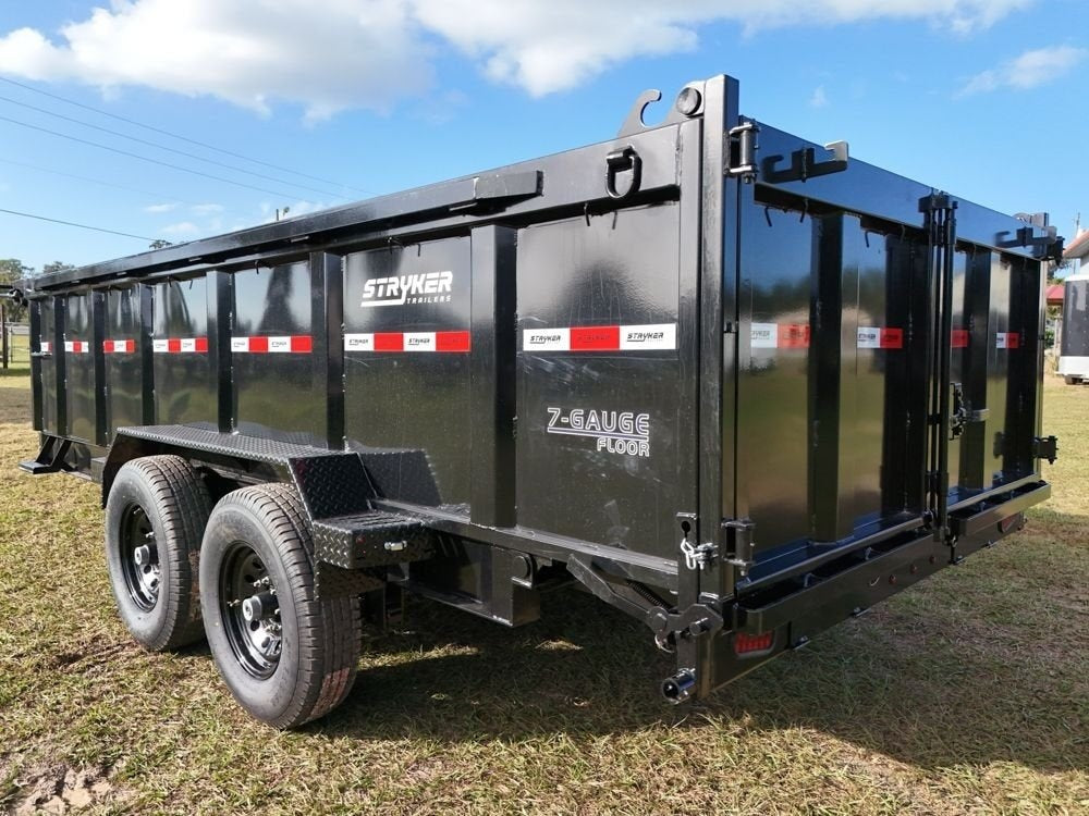 16' SDT Dump Trailer 36" Side Walls - 620 Scissor Lift - 3 Way Gate - DT2 Contractor/Dump Trailers - Stryker Dealership Group